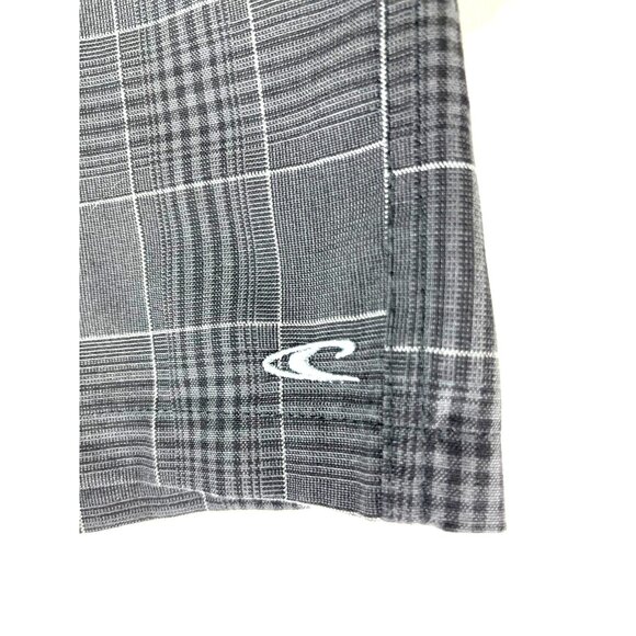 Coastal Beach Fisherman O'Neill Intersect Walking Shorts Black Plaid, Men's 32 - Picture 3 of 9